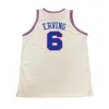 Julius Erving 76erssバスケットボールジャージーフィラデルフィアススローバックジャージブルーホイットルレッドサイズs-xxl