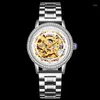 Wristwatches Carotif Top Fashion Mechanical Women's Wrist Watches Waterproof Elegant Original Ladies Skeleton Watch