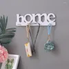 Hooks Punch Free Home Letter Shape Pendant Decorative Clothes Bag Key Storage Rack Bathroom Door Hanger Hanging