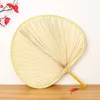 Kinesiska stilprodukter Portable Summer Cooling Fan Pure Natural Handmade Heart Shaped Bamboo Woven Artificial Woven Leaf Fan Home Decoration