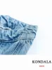Podstawowe sukienki swobodne Kondala seksowna niebieska dżinsowa osłona mini impreza sukienka Kobiety w stylu ulicznym Y2K Jeansa rurka backblegon moda moda 2307727