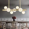 Kroonluchters Modern Minimalistisch Restaurant Kroonluchter Verlichting Luxe Creatieve Magische Bonen Lamp Strip Bar Eettafel