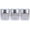 Förpackningsflaskor 5g 10g 15g 20g 30g 50g Frosted Glass Bottle Cosmetic Jar tom Face Cream Lip Balm Storage Container Pot Refillable Sa Otwt3