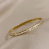 Bangle Fashion Glitter Bhinestone Bracelet for Women Slim Slim Stail Steel Barels