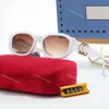 Designer-Sonnenbrillen, klassische Brillen, Goggle, Outdoor-Strand-Sonnenbrillen für Mann und Frau, Mischungsfarbe, optional, große Buchstaben, Großhandel mit kleinem Rahmen, Sonnenbrille mit Etui