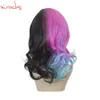 Cosplay Wigs Xi.Rocks 3506 Melanie Martinez Halloween Party Colorful For Short Wavy Ombre Synthetic High Temperature Fiber Hair Cosplay Wig 230727