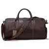 Duffel Bags Genuine Leather Men Large Capacity Travel Tote England Style Duffle Bag Business Handbag Overnight Luggage Shoulder