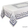 Toalha de mesa azul impressão fashion decoração de casa decoração de festa de casamento toalha de mesa impermeável e anti-incrustante mesa de centro toalha de mesa r230726