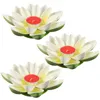 Kandelaars 3 stks Lantaarns Decoratief Versieren Lotus Vorm Licht Zegening Lamp Festival