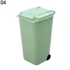 Borse portaoggetti Creative Portamatite Penna Cancelleria Scrivania Tidy Organizer Mini Wheelie Trash Can Bin Desktop