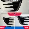 Accessories For porsche macan 2014-2020 Carbon Fiber Front Headlight Eyebrow Trim Strips exterior Modified Stickers Car Styling1806