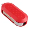 3 pulsanti NUOVA custodia di ricambio per chiave a conchiglia pieghevole per auto Fiat 500 con custodia in silicone rosso Combo Shell259P