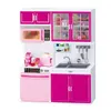 Tools Workshop 3 in 1 Pretend Play Simulation Kitchen Set Cooking Cabinet Tool Tableware Dolls Suits Toys Puzzle Educational Doll for Girls 230727