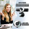 Webbkameror Lätt webbkamera Auto för fokus Web Camera med integritetskåpan för dator bärbar video dropship