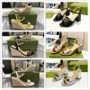 Brand Sandals G Designer Chypre Slippers Women's Leather Sandals Men's Summer Slope Heels Size 35-42 With Box