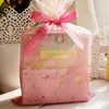 100 pcs 16x26 cm Rose Fleur De Cerisier Impression Transparent Cadeau Emballage Sacs En Plastique Sac Pour Bonbons Et Bonbons De Noël Wrap253b