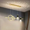 Żyrandole nowoczesne kreatywne salon LED Starry Sky Decoration Lampa Hal Minimalistyczne kawiarnie stolik wiszące lampy wiszące