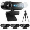 ウェブカメラ4Kウェブカメラ2K Web WebCan 1080p WebCamとMicrophone Tripod Mini Camera Computer Full For For PC Laptop R230728