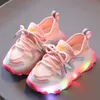 Kids Luminous Sneakers Toddler Shoes Boys Girls Children Glowing Sneakers Baby Led Shoes with Light-up Sole for Kids Size 21-30