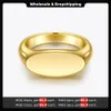 Wedding Rings ENFASHION Personalized Carved Name Flat Ring Women's Punk Gold Party Ring Stainless Steel Fashion Jewelry R2040 230727