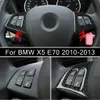 Nouveau style de voiture véritable style en fibre de carbone pour BMW X5 E70 2010 2011 2012 2013 volant bouton cadre couvre autocollants Trim270M