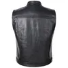 Men's Vests Classical Motorcycle Biker Leather Vest Men Genuine Sleeveless Jackets REAL Cowhide Motorcade 6XL 230727