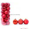 Weihnachtsdekorationen 24 Stück 3 cm Kugelornamente Weihnachtsbaum hängende Kugeln für Urlaub, Party, Heimdekoration, Drop-Lieferung, Garten, festlich Otc7M