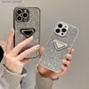 Случаи мобильного телефона Vogue Litergle Triangle Case Mobile Phone для iPhone 14 14pro 13 13pro 12 12pro 11 Pro Max Bling Shiny Paster Coase Cocke Anti-Shock Cover Z230728