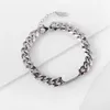 Link Bracelets KERLA Korean Fashion Punk Hippie Chain Stainless Steel Bracelet For Women Men Luxury Jewelry Accessories Couples Matching