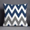 Kudde dekorativ kudde blå geometrisk mönster kudde blommig design hem dekorativ kudde täckning modern soffa fall 230727