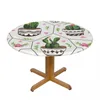 Nappe de Table Moderne Couverture Ronde Stretch Nappe Cactus Motif Décoratif À La Maison