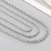 Chains Selling Gold Color/Silver Color 316L Stainless Steel 2/2.4/3/4/5/6/7/8mm Wide Rope Chain Necklace Women Men Fashion Jewelry