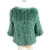 Women's Fur Faux Fur Harppihop*New hot sale women real rabbit fur knitted coat jacket vests wraps smock overall 11 colors black beige HKD230727
