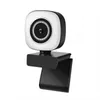 Webcams 2K / 1080P Webcam Auto Foco Computador PC Câmera com Anel Luz Rápido Autofoucs Clipe Flexível