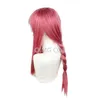 Parrucche Cosplay Anime Chainsaw Man Makima Parrucca Cosplay Lungo Arancione Rosa Resistente al calore Capelli sintetici Ruolo del partito Corna 230727