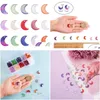 Arts And Crafts Charms 200Pcs/Box 12X16Mm Glittery Glass Crystal Crescent Moon Pendant Beads For Diy Making Earring Bracelet Necklace Dhsl9