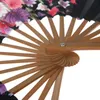 Produtos estilo chinês novo estilo sakura flor bolso dobrável leque de mão círculo redondo decoração de festa presente dropshipping