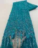 Tissu et couture dentelle africaine 2023 haute qualité français 3D fleur paillettes broderie perles Tulle pour robe de soirée 230727