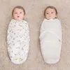 Śpiwory Urodzone Baby Swaddle Wrap Koperta 100 bawełniana 0 6 miesięcy koc upijanie sleepsack 230727