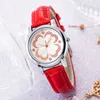 Women Watch Watch 33 mm Wysokiej jakości Zegarek Fashion Hot Sale Fourleaf Clover Star Fash Fashion Watch Watch Luminous Waterproof Quar 310D