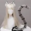 Autres Fournitures De Fête D'événement Anime Cosplay Accessoires Oreilles De Chat Et Queue Ensemble En Peluche Furry Animal Hairhoop Costume De Carnaval Déguisement Xm187K