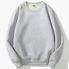 Erkek Hoodies Lamb Pleece Sweater Pullover Ceket Kalınlaştırılmış gevşek yuvarlak boyun