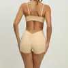 Set attivi Bottino Tuta da donna Palestra Abiti da allenamento senza schienale per 2023 Abbigliamento da yoga Set da fitness sexy Abbigliamento sportivo Donna Bianco