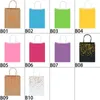 6Pcs Black Bronzing Dot Kraft Gift Bag Wedding Birthday Gift Packaging Portable Shopping Tote Bag Baby Shower Supplies 15x21x8cm L230620