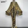 Grundläggande avslappnade klänningar Sexig som blir högkvalitativ handgjorda rullande känsla av silke och rayon modetryck Winyi Maxi Women's Long Beach V-ringningsbohemisk klänning 230728