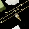 Designer jewelry necklace New Double Rhinestone Necklace Pearl Clavicle Small Fragrance Fashion Advanced Edition
