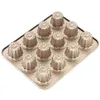 Canele Locd Cake Pan 12-Cavity Nonstick Cannele Muffin Bakeware Cupcake Pan for Oven for Holiday and Vacations319d
