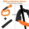 Soft Shackle for Vehicle Recovery 38000 lbs Off Road Towing Ropes Synthetic Fiber Car Trailer Pull Rope with Protective Sleeve342k