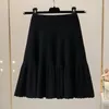 スカート韓国のプリーツA-Line Sweet Elastic High Waist Sweater Skirt Women autunt Winter Causal Knitte Faldas Mujer Moda P051