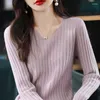 Kadın Sweaters Sweater Kadınlar Sonbahar Kış Kış Sıcak V-Neck Külot Kıyafetleri Gevşek Uzun Kollu Üstü Kadın Örgü Gömlekleri Çeken